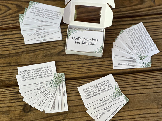 Personalized Scripture Cards - Eucalyptus