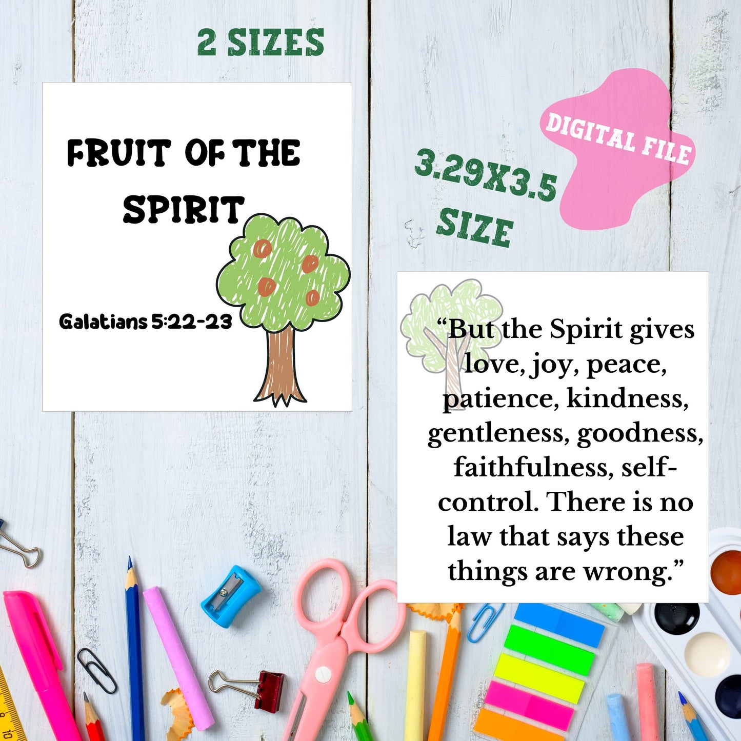 Digital - Fruit of the Spirit Kids Flashcards