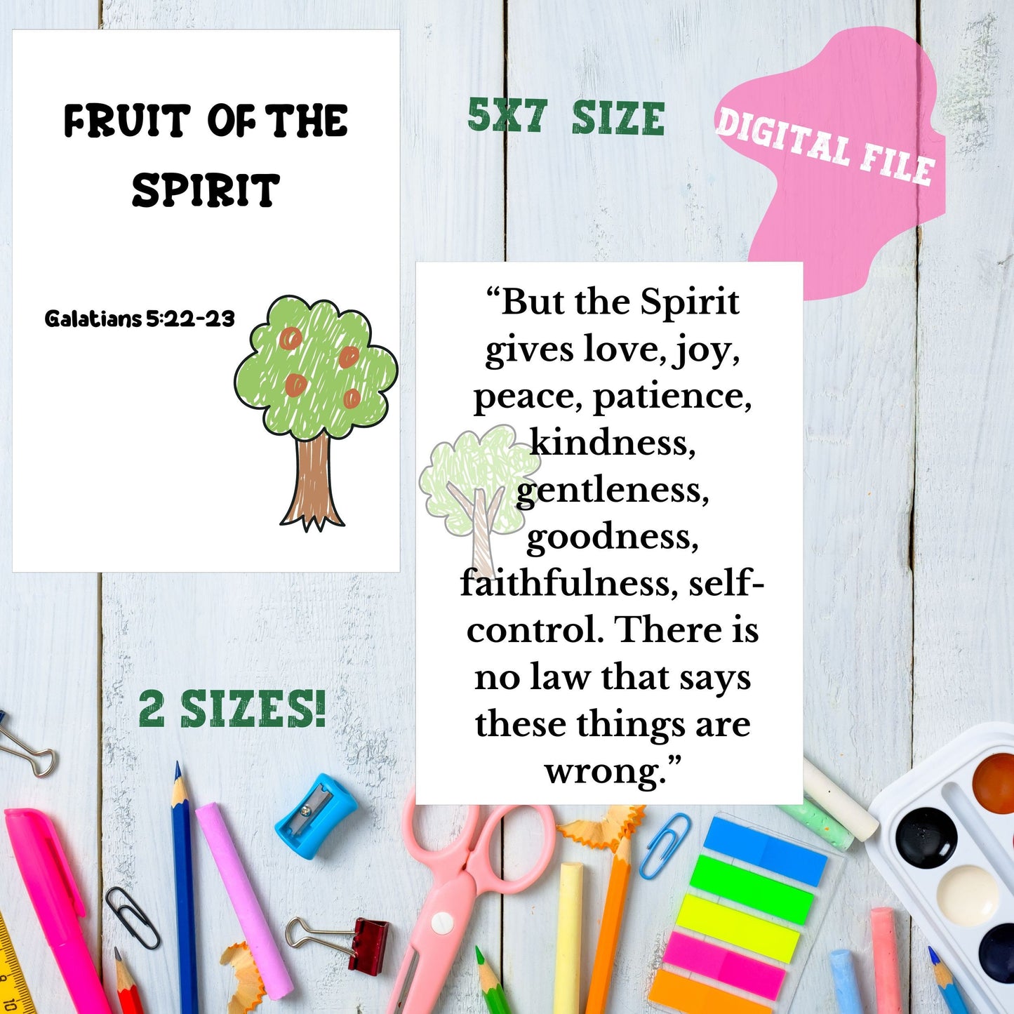 Digital - Fruit of the Spirit Kids Flashcards