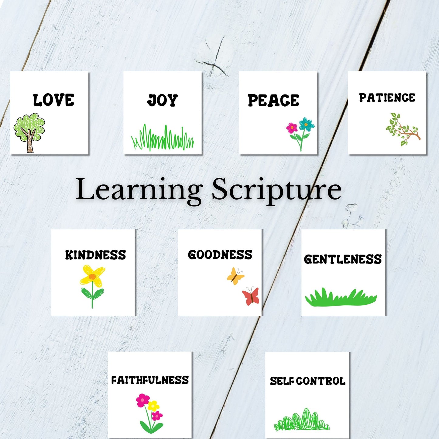 Digital - Fruit of the Spirit Kids Flashcards