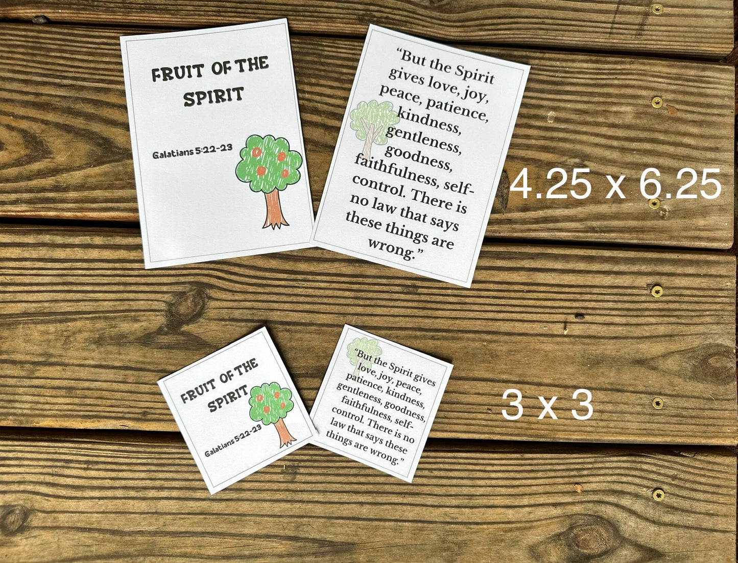 Fruit of the Spirit Kids Flashcards