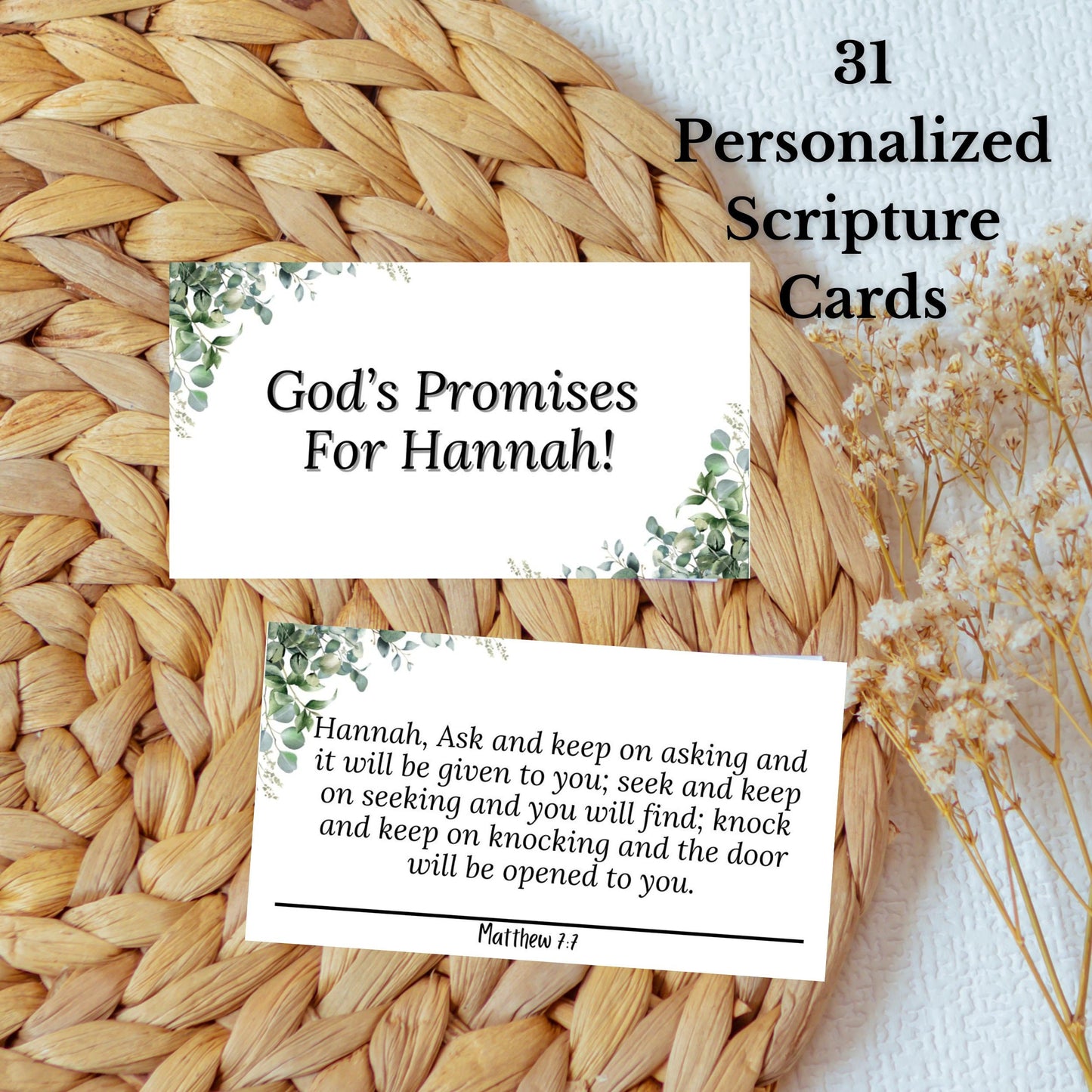 Digital- Personalized Scripture Cards