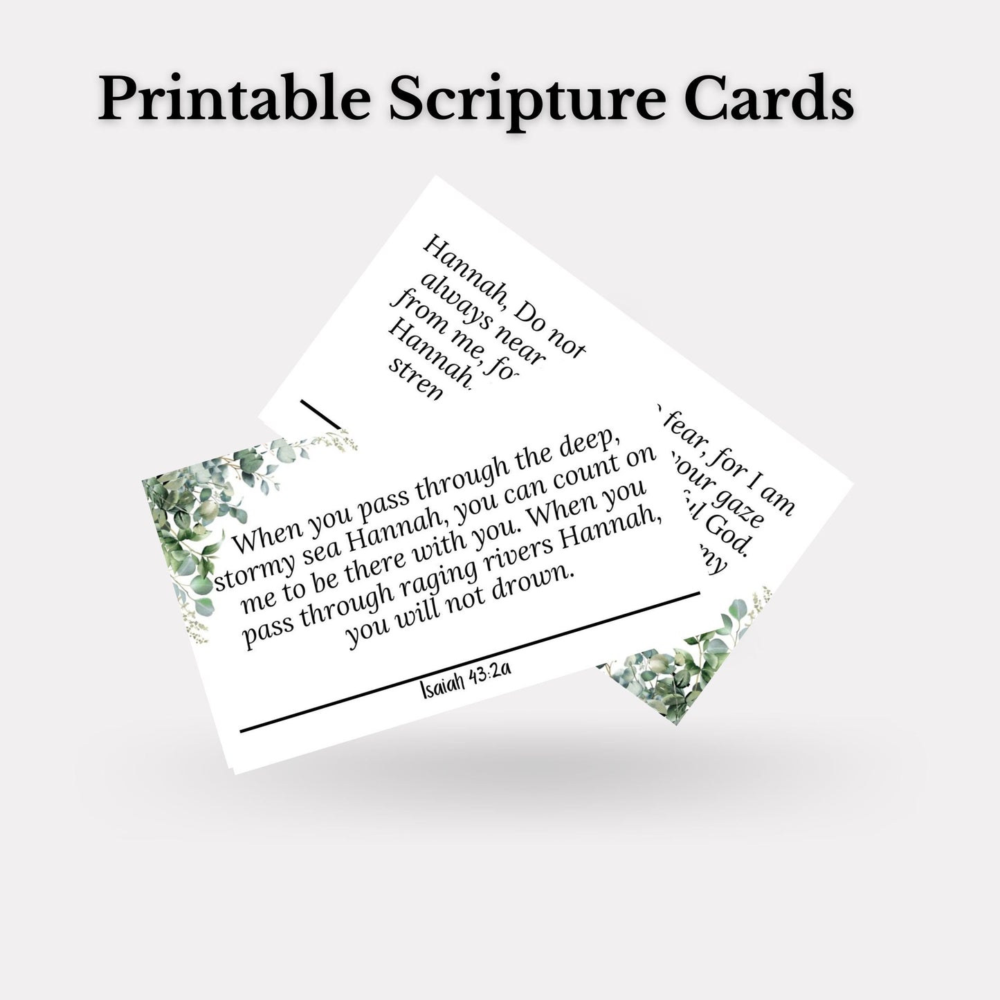 Digital- Personalized Scripture Cards