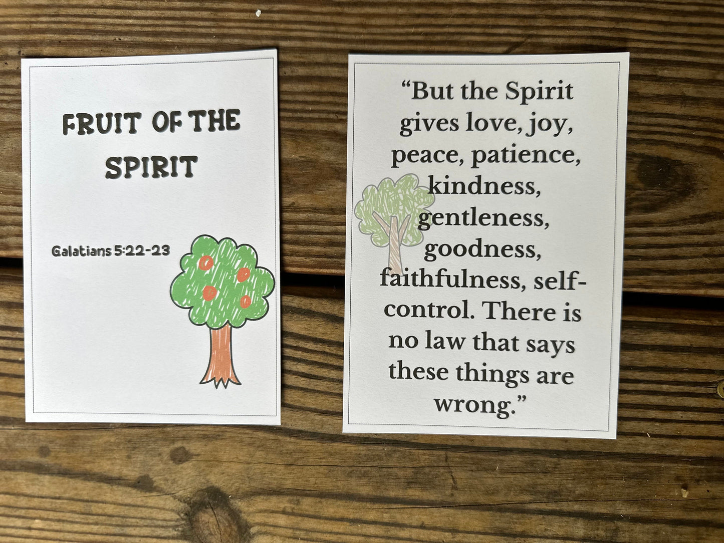 Fruit of the Spirit Kids Flashcards