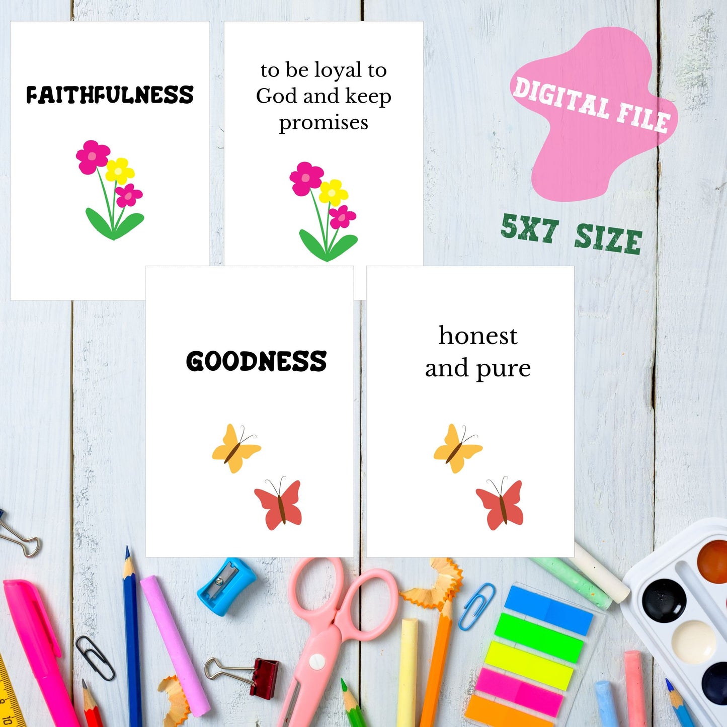 Digital - Fruit of the Spirit Kids Flashcards